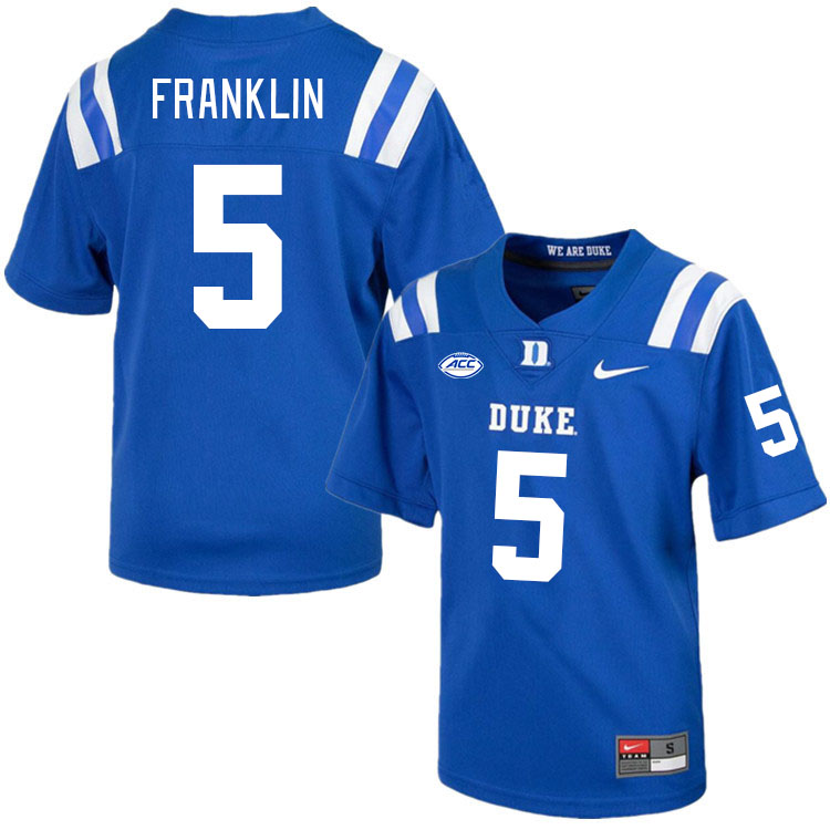 Duke Blue Devils #5 Ja'Mion Franklin College Football Jerseys Stitched-Royal